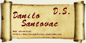Danilo Santovac vizit kartica
